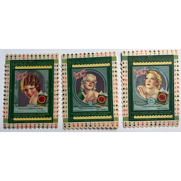 Unused 1930’s Lucky Strike Bridge Card Game Jean Harlow! Hollywood, Tobacco - Picture 1 of 6